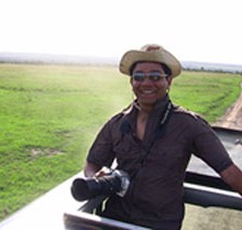 Mayank Lahiri '05 in the field in Ol Pejeta Conservancy, Kenya.