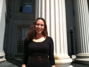 Raisa Sheynberg '04 at the U.S. Treasury building.