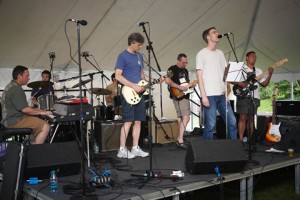 The band 'Weird People' performs together after 20 years at Reunion 2011.