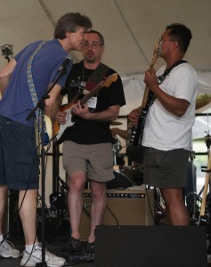 Joe Cigan '91 (L-R), Steve Gotlieb '91, and Tyrone Cabalu '89 at Reunion 2011.