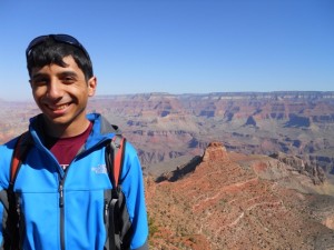 Tyler Fruneaux '14 at the Grand Canyon