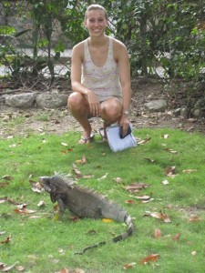 Brooke Kohler ’13 studied the abundance and spatial distribution of the green iguana in the U.S. Virgin Islands through Lafayette's environmental focused Mellon grant. 