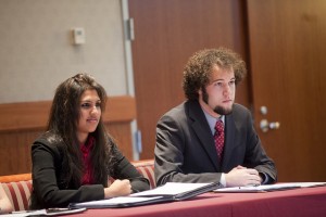 Kirtika Challa ’12 and Dylan McNamara ’11 compete in last year's regional competition.