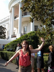 Danielle Hartl '11 at the White House