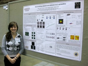 Hallie Zeller ’12 at the American Institute of Chemical Engineers annual student conference