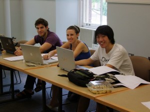 Students work during an REU session.