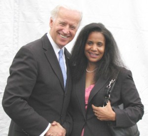 Lanette Rozier '75 with Vice President Joe Biden
