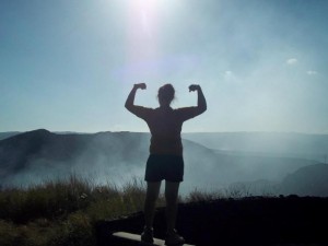 Paige Triola ’14 hikes to Masaya Volcano in Nicaragua.