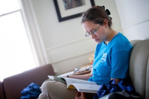 Rachel Gordon ’14 studies for finals.