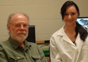 James Simmons '65 and Alyssa Wheeler '10, neuroscience graduate student, Brown University
