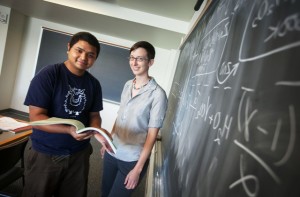 Rijan Maharjan ’14 and Julia Nicodemus, assistant professor of engineering studies
