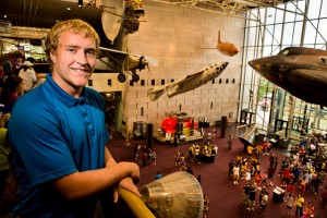 Wesley von Dassow '14 at the Smithsonian National Air & Space Museum in Washington, D.C.