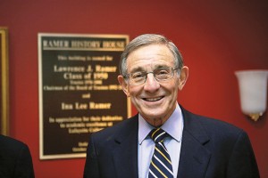 Lawrence J. Ramer ’50 at the dedication of Ramer History House in 2006