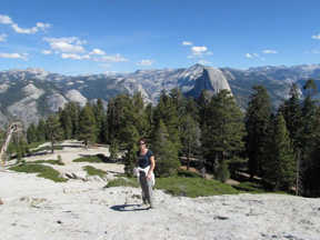 Kristine Zeigler '96 at Sentinel Dome, Yosemite Valley, California