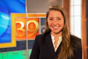 Lafayette Lens co-host Kathryn Tanenbaum ’15 during the broadcast taping at PBS