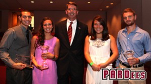 PARDees student-athletes pose with Director of Athletics Bruce McCutcheon