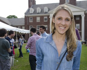 Allison Quigley '08 stands on March Field