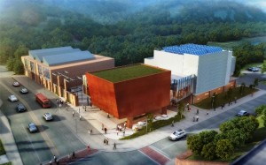 A rendering shows new facilities at the Williams Arts Campus.