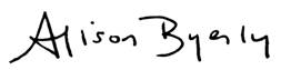Alison Byerly signature
