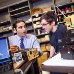 Alex Karapetian ’04 and Brendan Malone '15 at Acopian Power Supplies