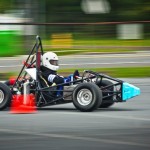 The world becomes a blur as the car picks up speed.