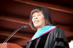 The Honorable Portia Simpson Miller, prime minister of Jamaica, presents the Commencement address.