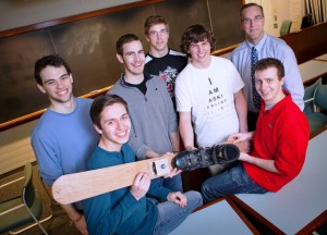 The design team with its prototype. 