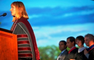 President Alison Byerly presents her Convocation address “Tradition and Community.”