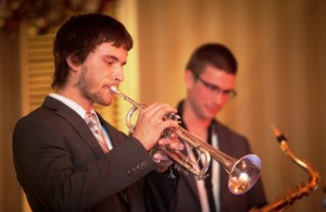 CaPA Scholar Brian Pinkard '16 performs in the jazz quintet during the CaPa Cabaret.
