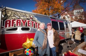 Michael ’82 and Jenny Marshall ’82 Weisburger arrived in Easton after their cross-country trip in the Leopard Airstream.