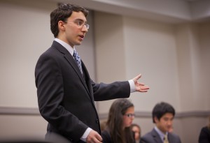 Ryan Kraus ’15 competes in mock trial