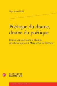 Cover of Prof. Olga Duhl's 2023 book, Poétique du drame