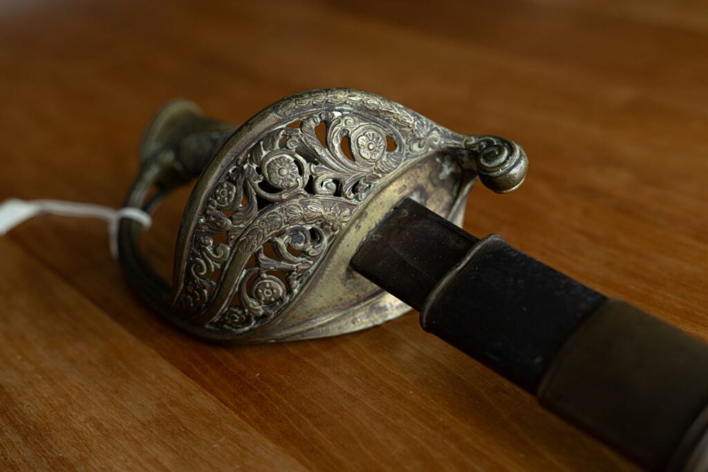 Ceremonial sword carried by member of Easton delegation visiting Lafayette in Philadelphia