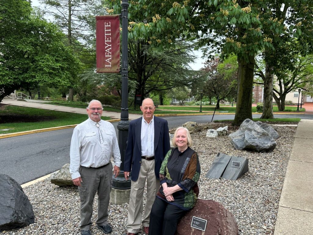 Dru Germanoski, Lawrence Malinconico, and MaryAnn Malinconico -- fellows of the Geological Society of America 