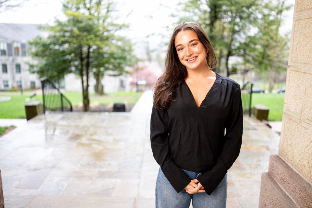 Grace Boghosian is pictured on campus