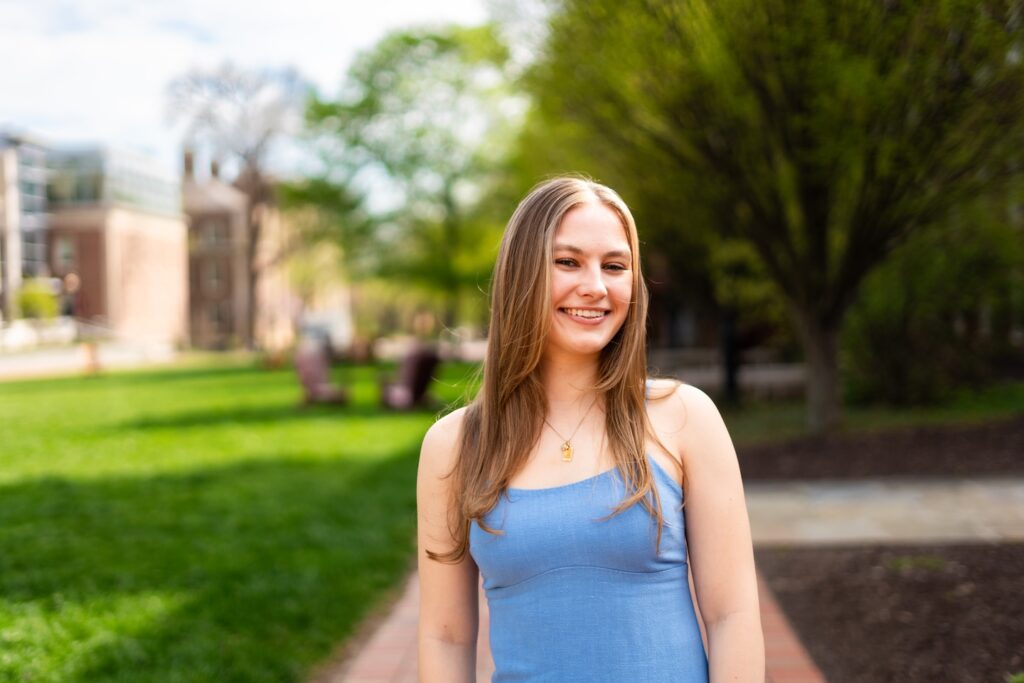 Madison Horvath is pictured in an outdoor portrait on campus.
