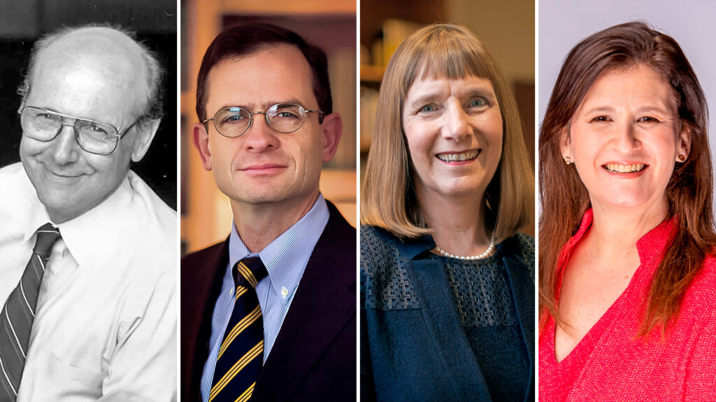 Lafayette Presidential Panel participants: David W. Ellis, Daniel H. Weiss, Alison R. Byerly and Nicole Hurd