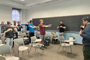Seng Kan Cheung doing a demonstration during Xu Ma's class