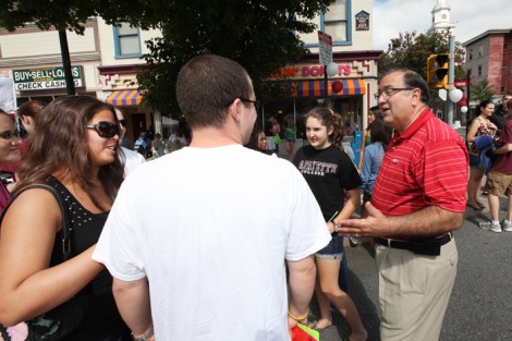 Students enjoy Lafayette Day in downtown Easton Saturday.