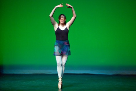 Jessica Frey '12 performs a dance she choreographed to to 