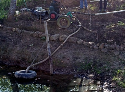The irrigation pond