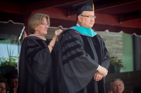 Easton Mayor Salvatore J. Panto Jr. receives an honorary degree.