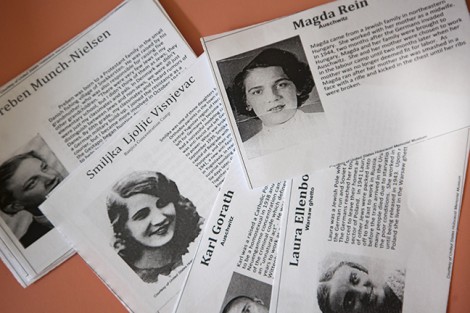 At the beginning of the tour, visitors pick up cards showing the bios of concentration camp detainees. At the end, the fate of each person is revealed.
