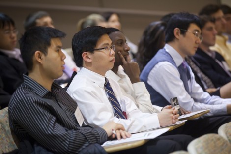 More than 50 students attended the Finance Alumni Panel held in Oechsle Hall.