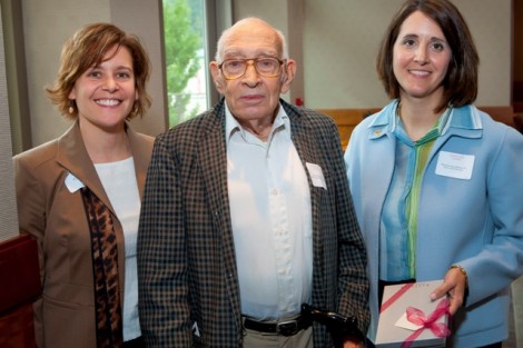 Bruce Drinkhouse '50, center, is the recipient of the Alumni Association Special Commendation.