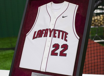The number 22 jersey Don Morel '79 wore when he played for Lafayette.