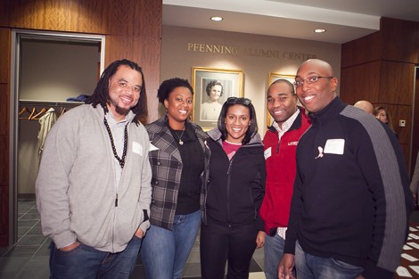 From left, Andrew Brown '06, Stephanie Ingram '05, Whitney English, Maurice Bennett '06, and Marvin Snipes '07.