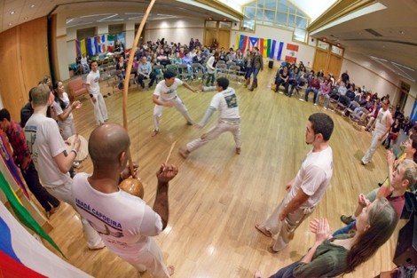 Abada-Capoeira performs.