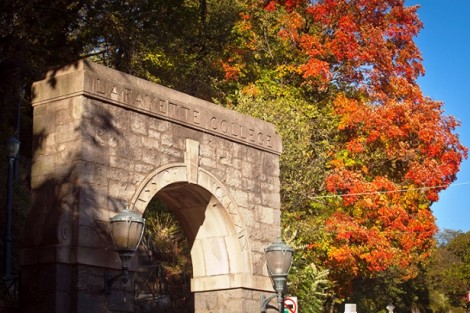 The stone archway on North Third Street