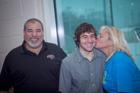 Paul Benedetto, Zack Benedetto '14, and Carol Benedetto enjoy the festivities. 